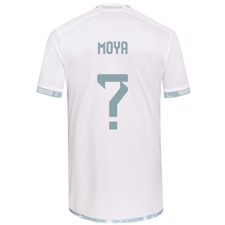 Women Football Flavio Moya #0 White Grey Away Jersey 2024/25 T-Shirt Za