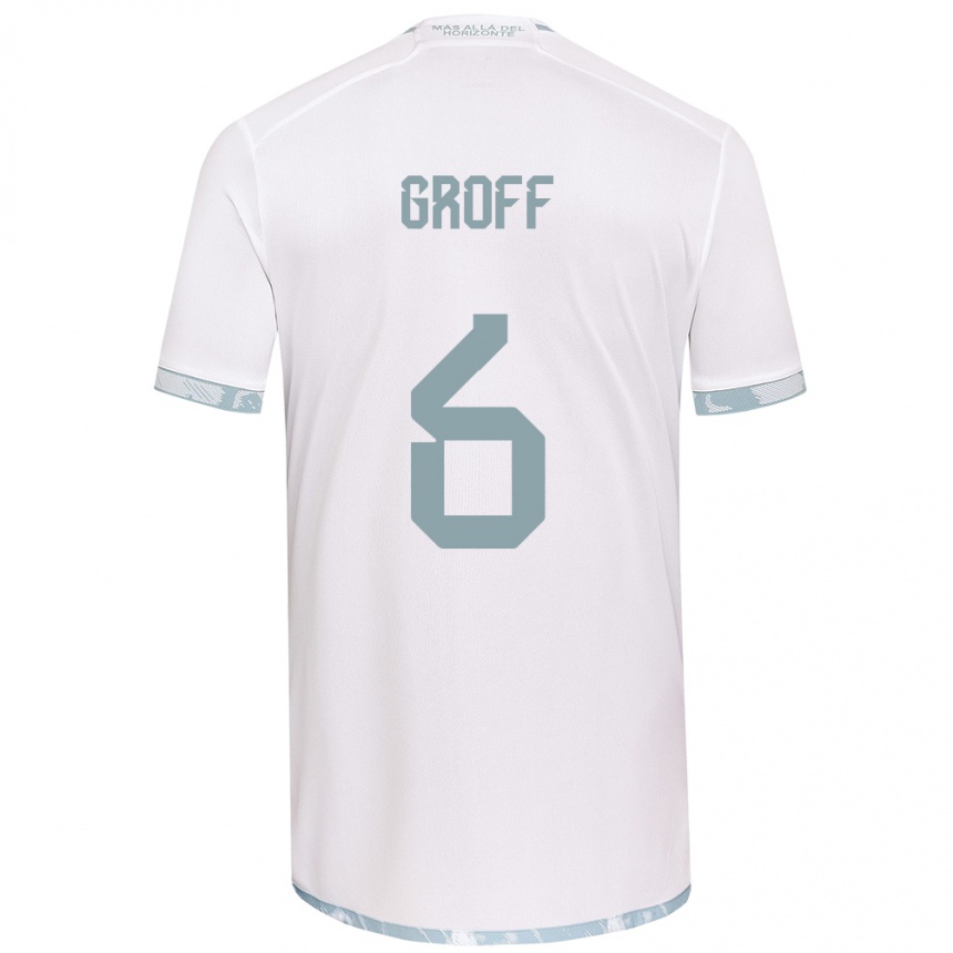 Women Football Llanka Groff #6 White Grey Away Jersey 2024/25 T-Shirt Za