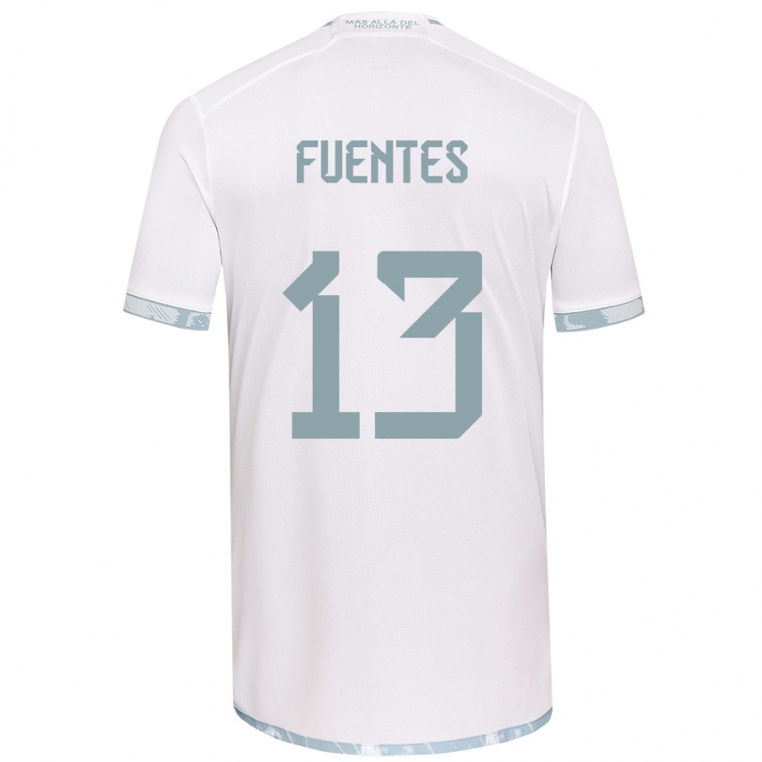 Women Football Karen Fuentes #13 White Grey Away Jersey 2024/25 T-Shirt Za