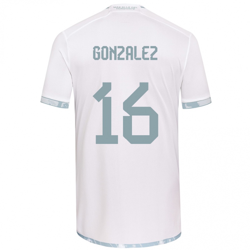 Women Football Monserratt González #16 White Grey Away Jersey 2024/25 T-Shirt Za