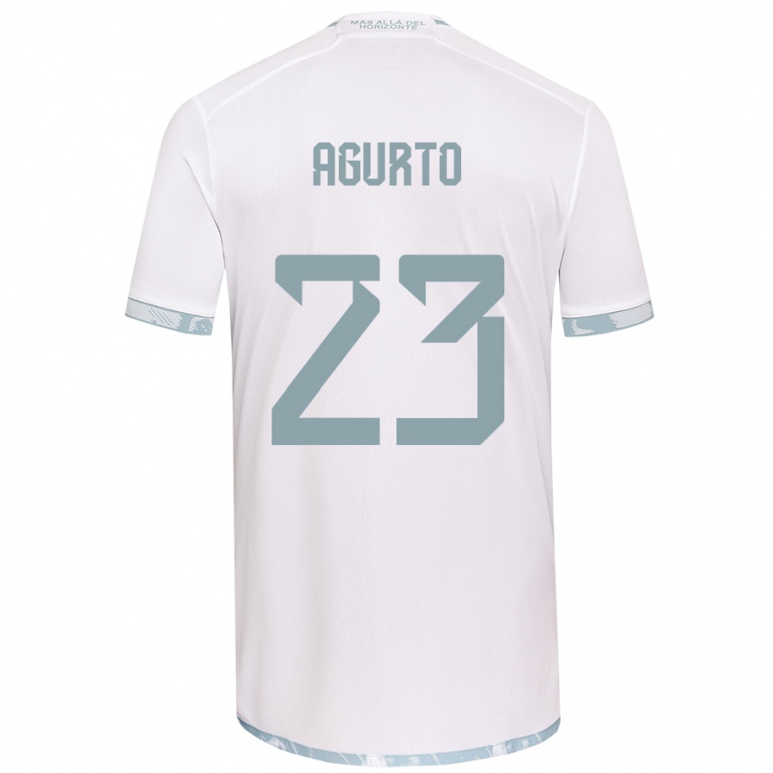 Women Football Isidora Agurto #23 White Grey Away Jersey 2024/25 T-Shirt Za