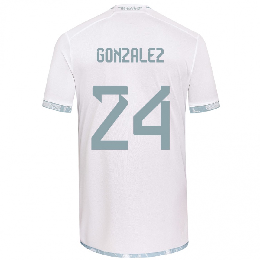 Women Football Emma González #24 White Grey Away Jersey 2024/25 T-Shirt Za