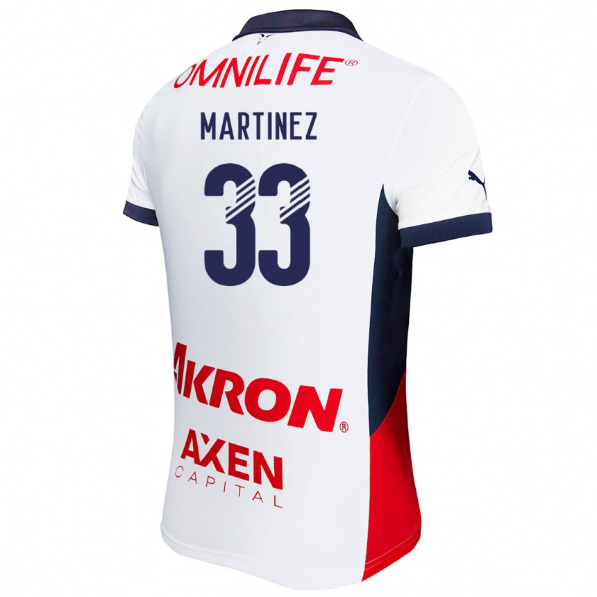 Women Football Raúl Martínez #33 White Red Blue Away Jersey 2024/25 T-Shirt Za