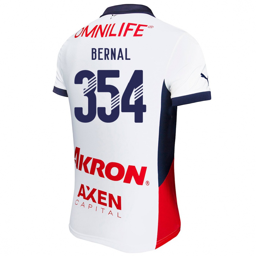 Women Football Carlos Bernal #354 White Red Blue Away Jersey 2024/25 T-Shirt Za