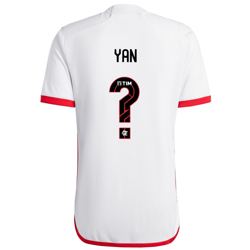 Women Football Wallace Yan #0 White Red Away Jersey 2024/25 T-Shirt Za