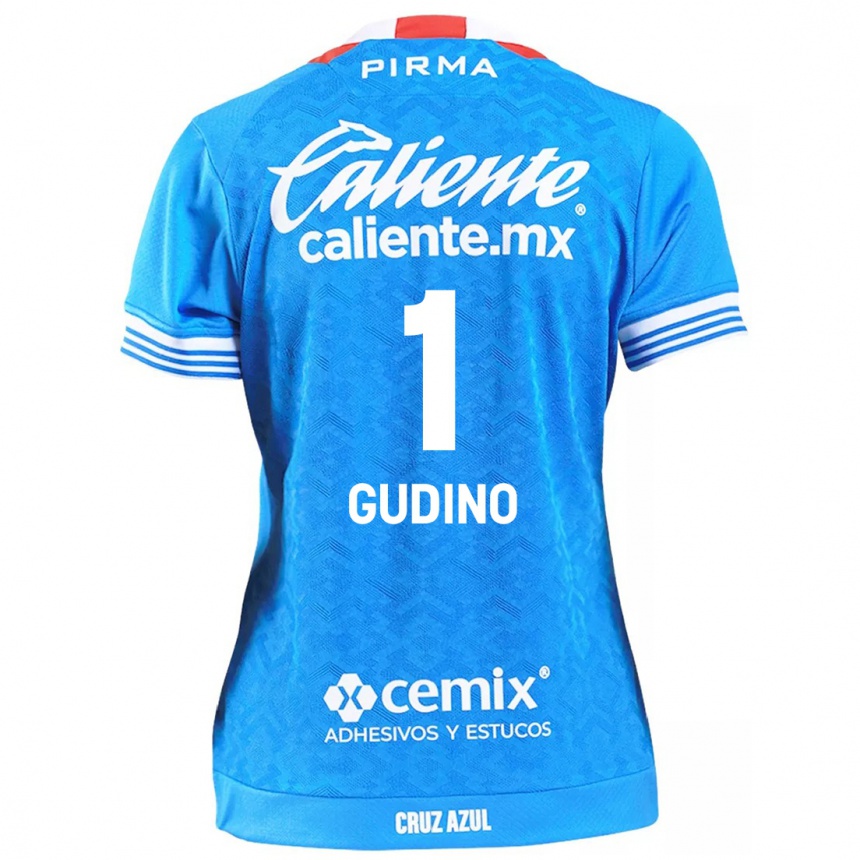 Kids Football Andrés Gudiño #1 Sky Blue Home Jersey 2024/25 T-Shirt Za