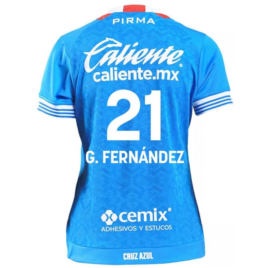 Kids Football Gabriel Fernández #21 Sky Blue Home Jersey 2024/25 T-Shirt Za