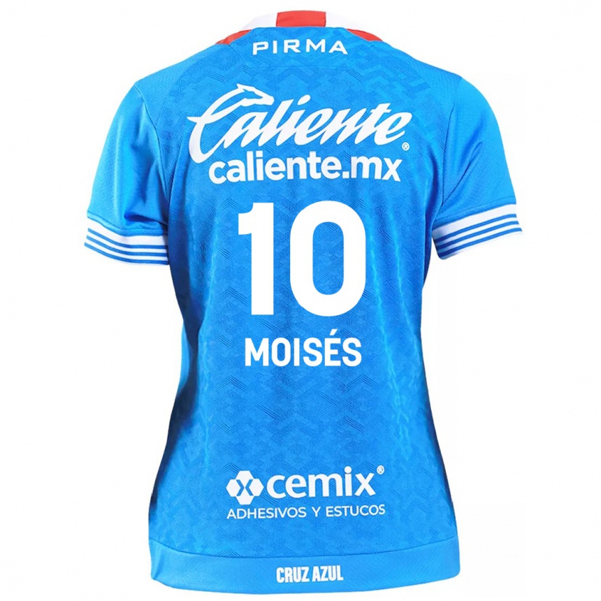 Kids Football Moisés Vieira #10 Sky Blue Home Jersey 2024/25 T-Shirt Za