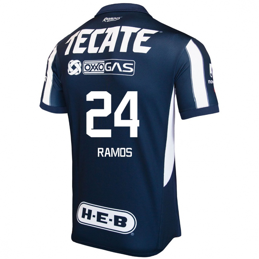 Kids Football César Ramos #24 Blue Red White Home Jersey 2024/25 T-Shirt Za