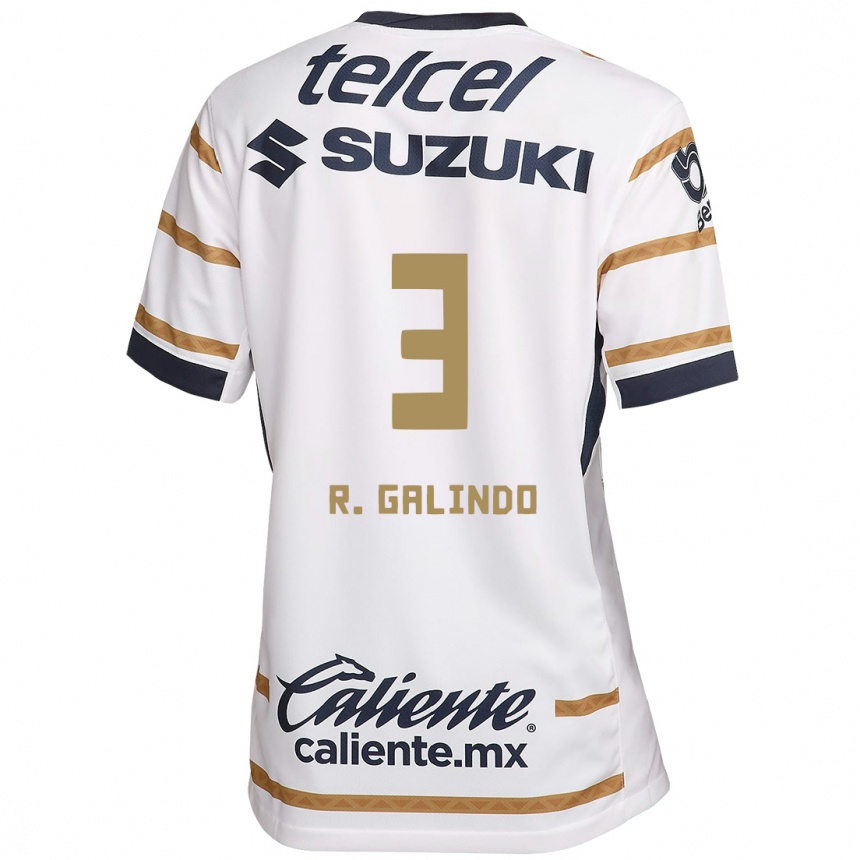 Kids Football José Galindo #3 White Obsidian Home Jersey 2024/25 T-Shirt Za