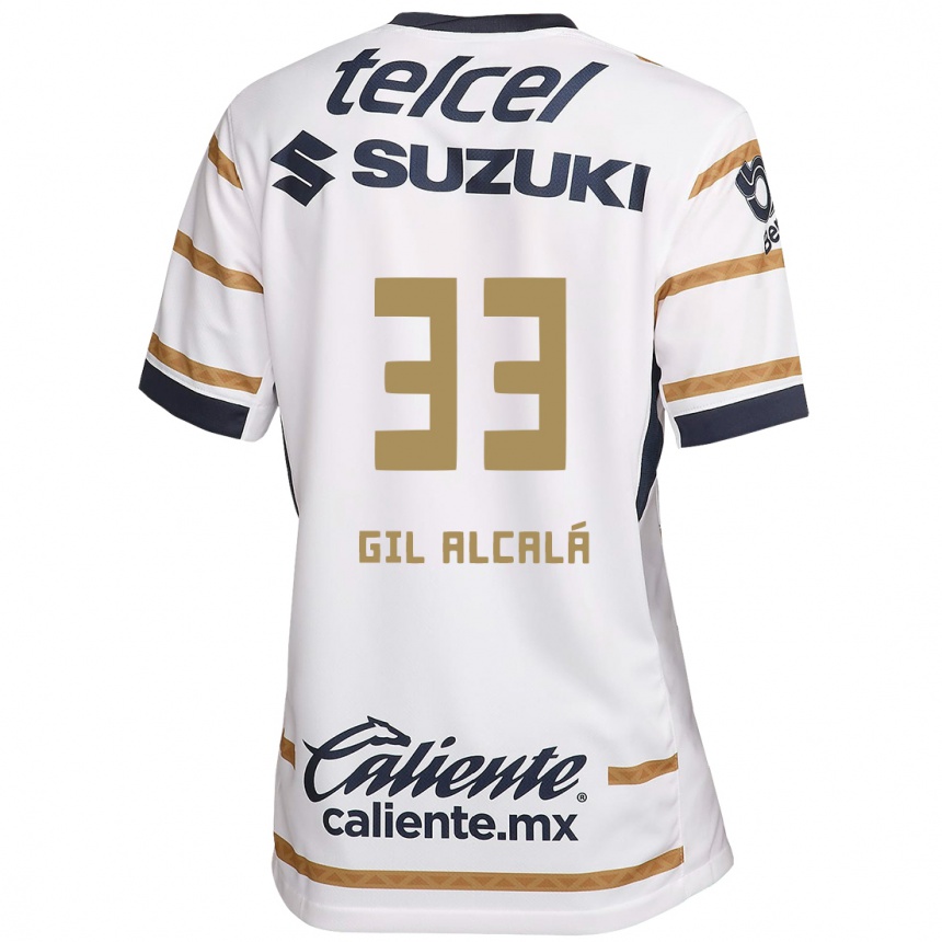 Kids Football Gil Alcalá #33 White Obsidian Home Jersey 2024/25 T-Shirt Za