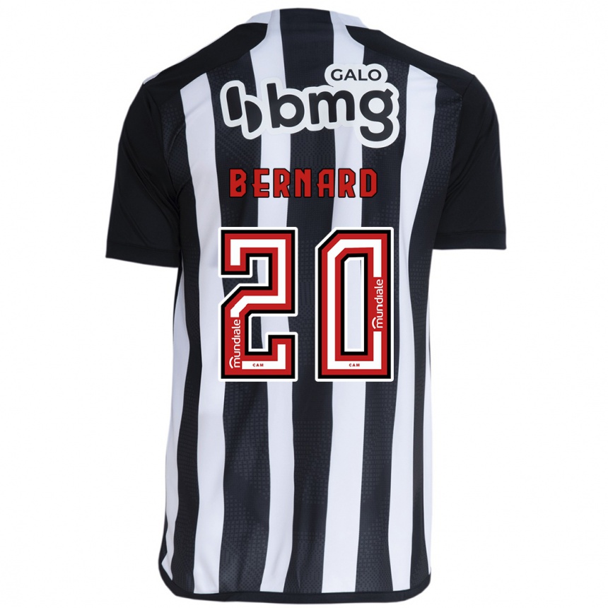 Kids Football Bernard #20 White Black Home Jersey 2024/25 T-Shirt Za