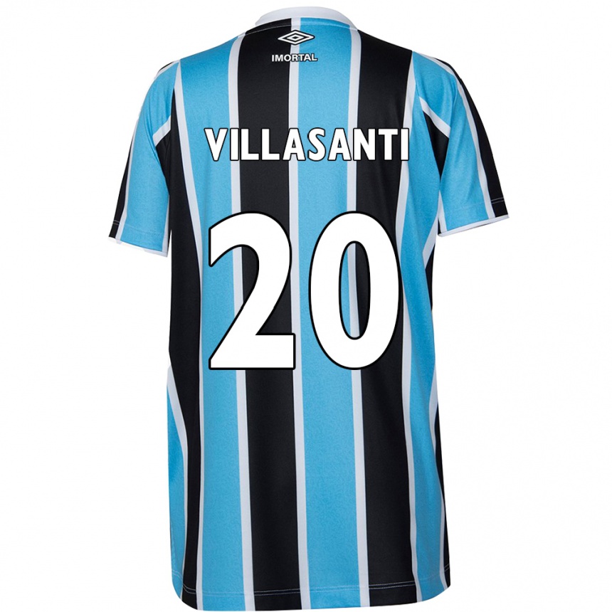 Kids Football Mathías Villasanti #20 Blue Black White Home Jersey 2024/25 T-Shirt Za