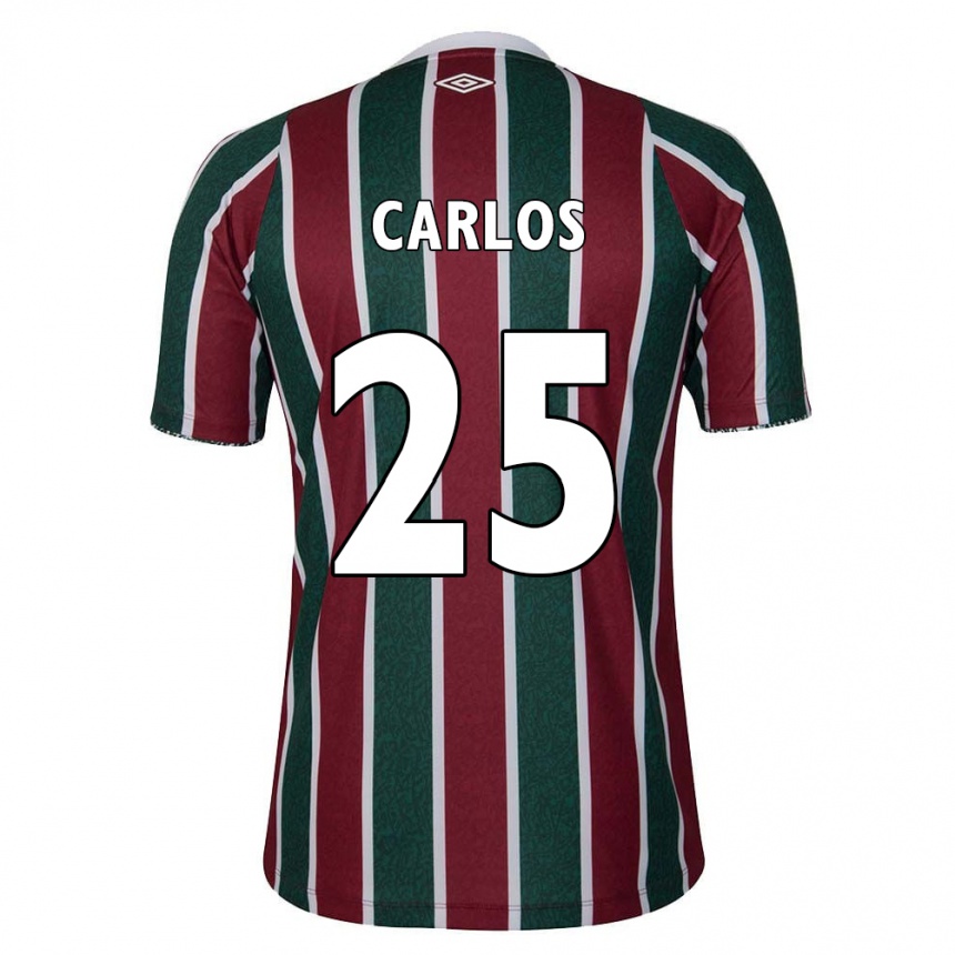 Kids Football Antônio Carlos #25 Green Maroon White Home Jersey 2024/25 T-Shirt Za