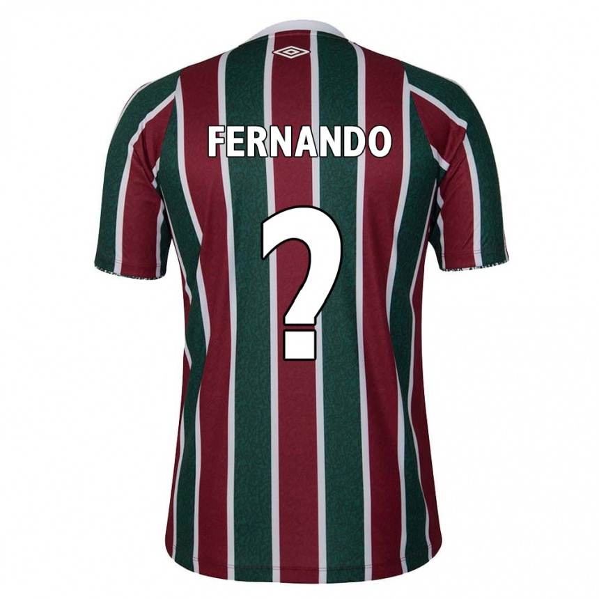 Kids Football Luis Fernando #0 Green Maroon White Home Jersey 2024/25 T-Shirt Za