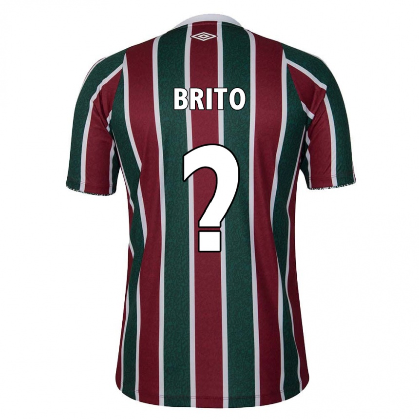 Kids Football Luan Brito #0 Green Maroon White Home Jersey 2024/25 T-Shirt Za