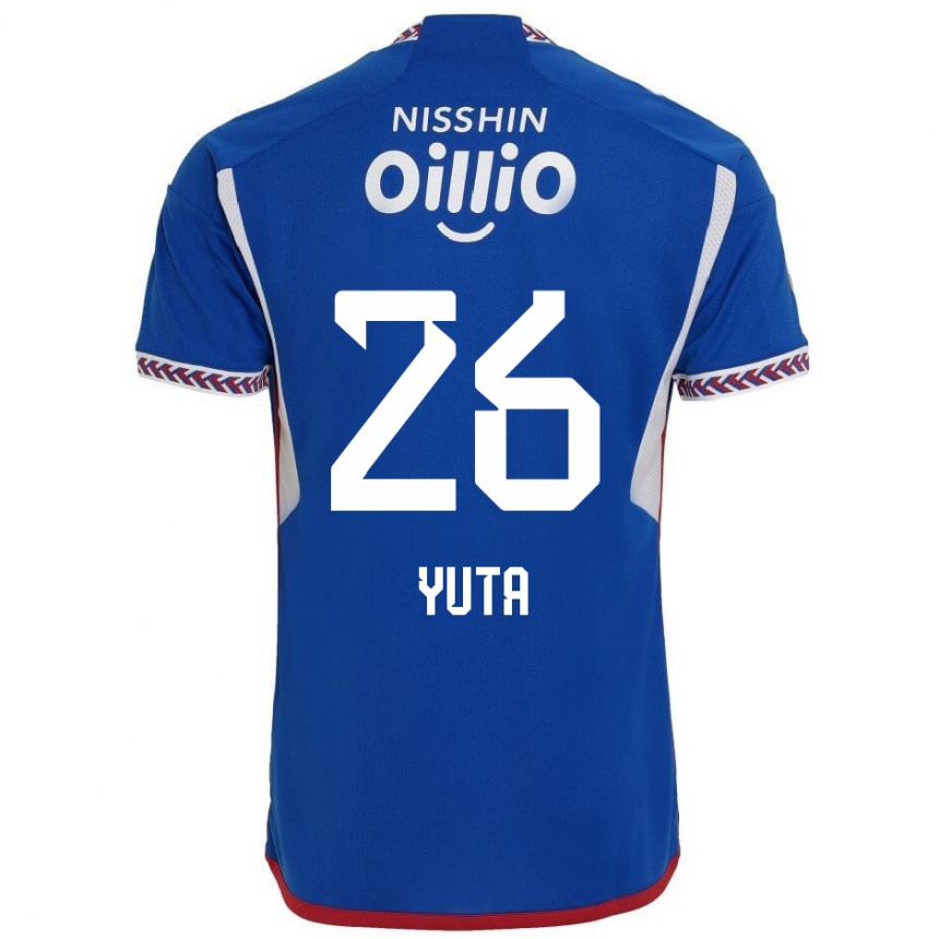 Kids Football Yuta Koike #26 Blue White Red Home Jersey 2024/25 T-Shirt Za