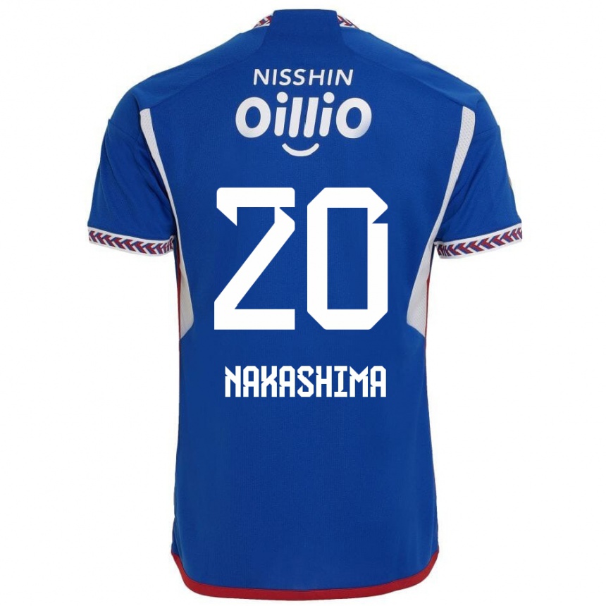 Kids Football Rikuto Nakashima #20 Blue White Red Home Jersey 2024/25 T-Shirt Za