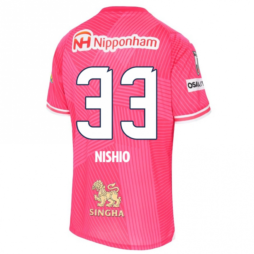 Kids Football Ryuya Nishio #33 Pink White Home Jersey 2024/25 T-Shirt Za