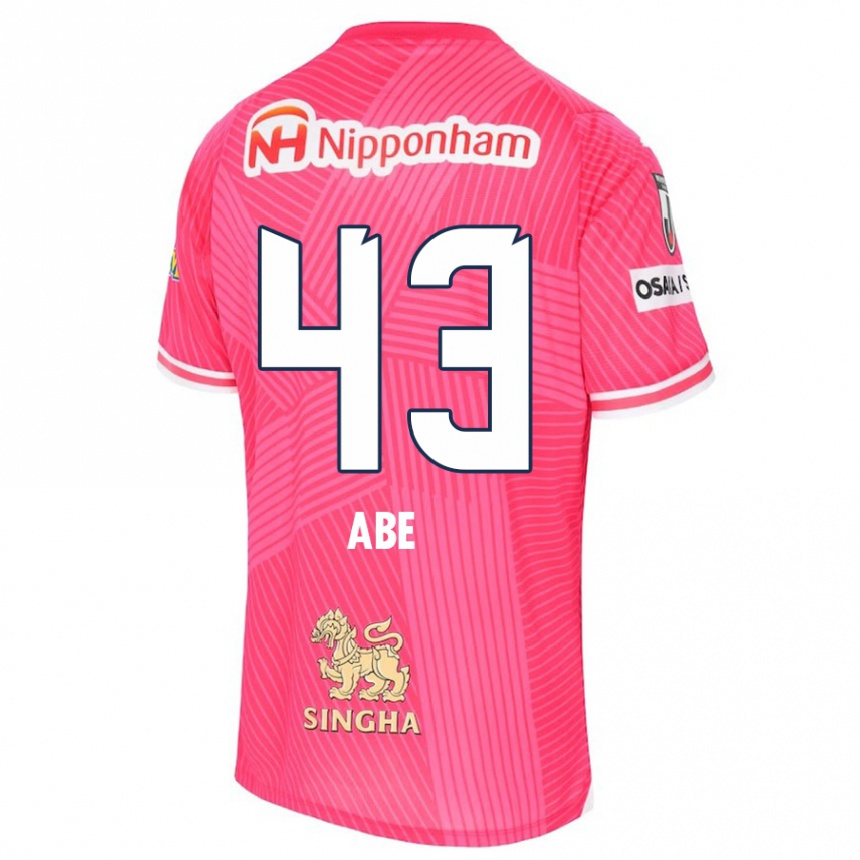 Kids Football Yosei Abe #43 Pink White Home Jersey 2024/25 T-Shirt Za