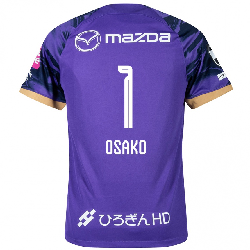 Kids Football Keisuke Osako #1 Purple White Home Jersey 2024/25 T-Shirt Za