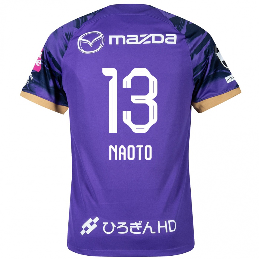 Kids Football Naoto Arai #13 Purple White Home Jersey 2024/25 T-Shirt Za