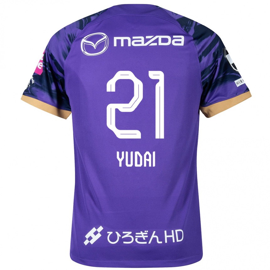 Kids Football Yudai Tanaka #21 Purple White Home Jersey 2024/25 T-Shirt Za