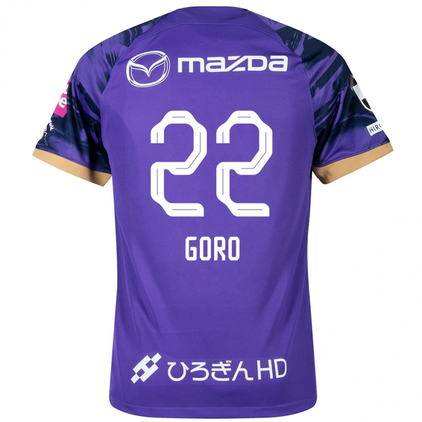 Kids Football Goro Kawanami #22 Purple White Home Jersey 2024/25 T-Shirt Za