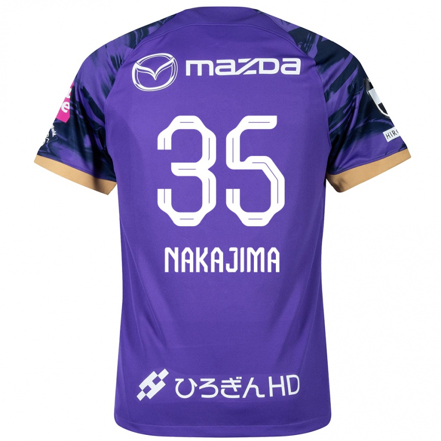 Kids Football Yotaro Nakajima #35 Purple White Home Jersey 2024/25 T-Shirt Za