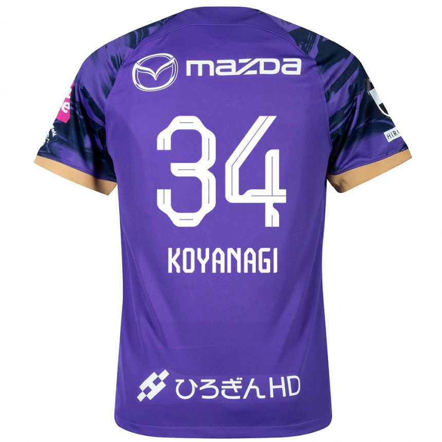 Kids Football Shu Koyanagi #34 Purple White Home Jersey 2024/25 T-Shirt Za