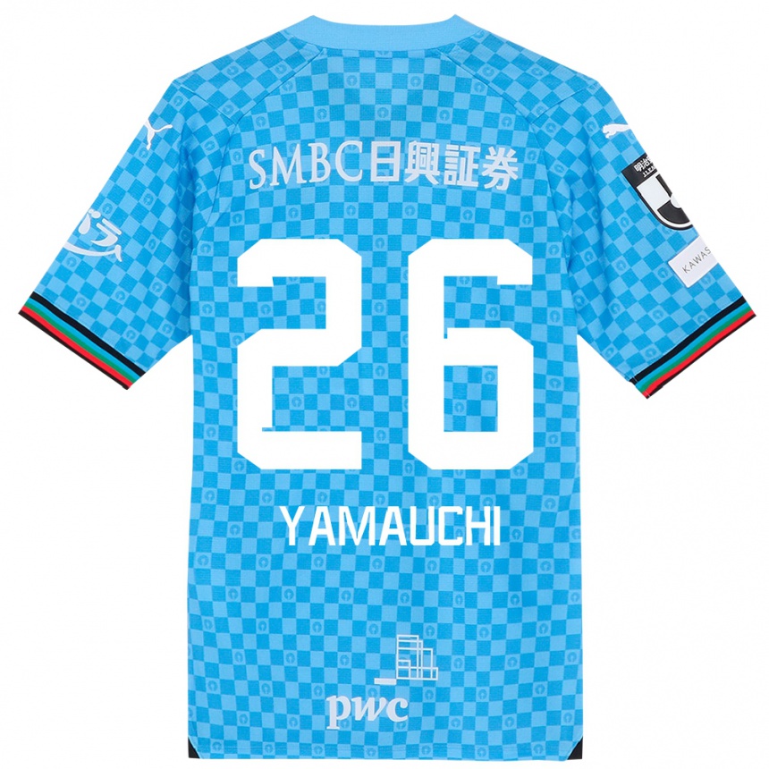 Kids Football Hinata Yamauchi #26 Azure Blue Home Jersey 2024/25 T-Shirt Za