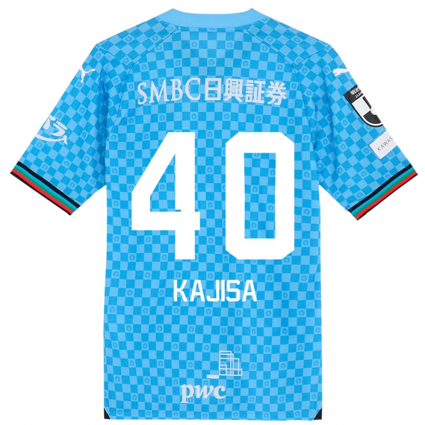 Kids Football Umi Kajisa #40 Azure Blue Home Jersey 2024/25 T-Shirt Za