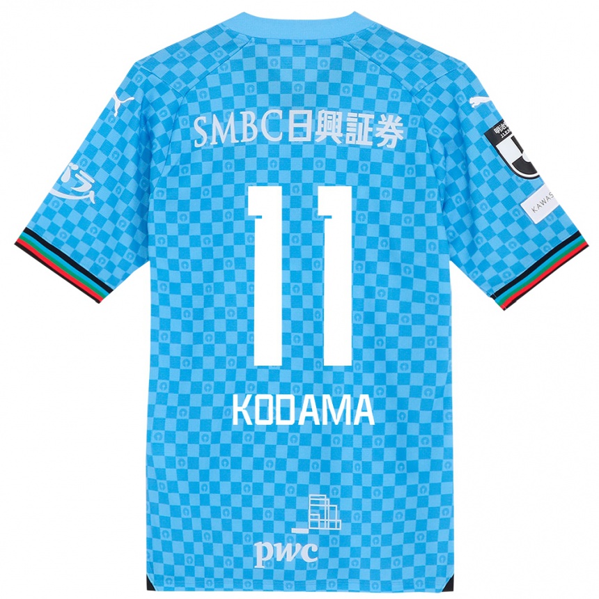 Kids Football Shotaro Kodama #11 Azure Blue Home Jersey 2024/25 T-Shirt Za