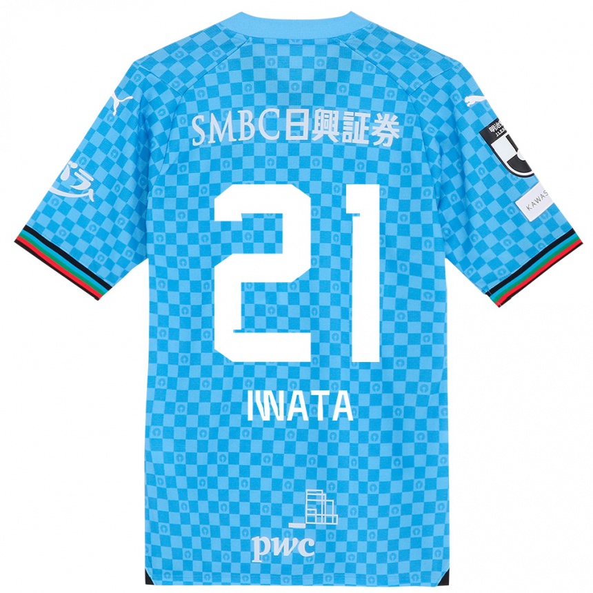 Kids Football Kantaro Iwata #21 Azure Blue Home Jersey 2024/25 T-Shirt Za