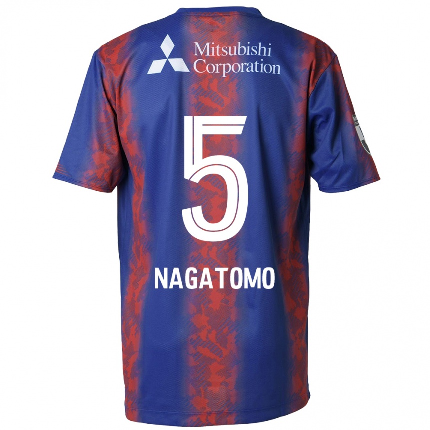 Kids Football Yuto Nagatomo #5 Blue Red Home Jersey 2024/25 T-Shirt Za