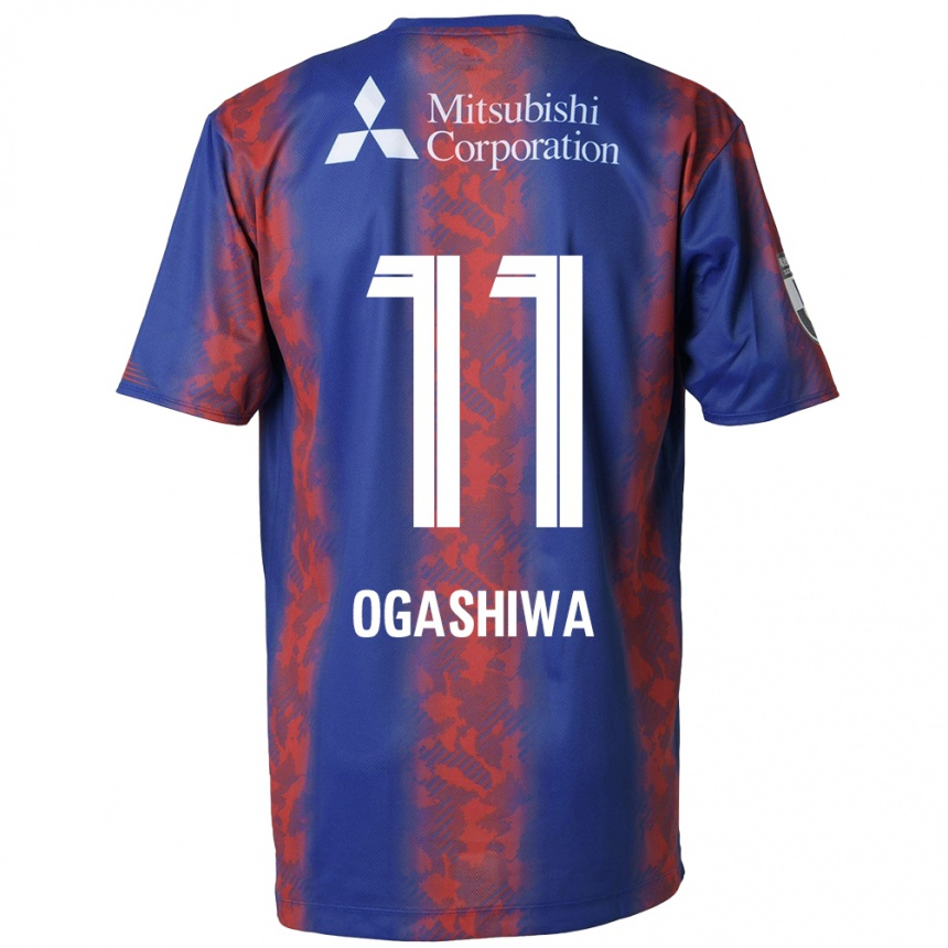 Kids Football Tsuyoshi Ogashiwa #11 Blue Red Home Jersey 2024/25 T-Shirt Za