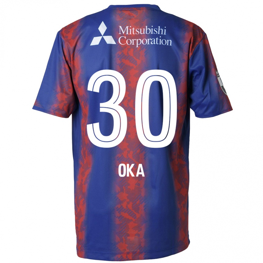 Kids Football Teppei Oka #30 Blue Red Home Jersey 2024/25 T-Shirt Za