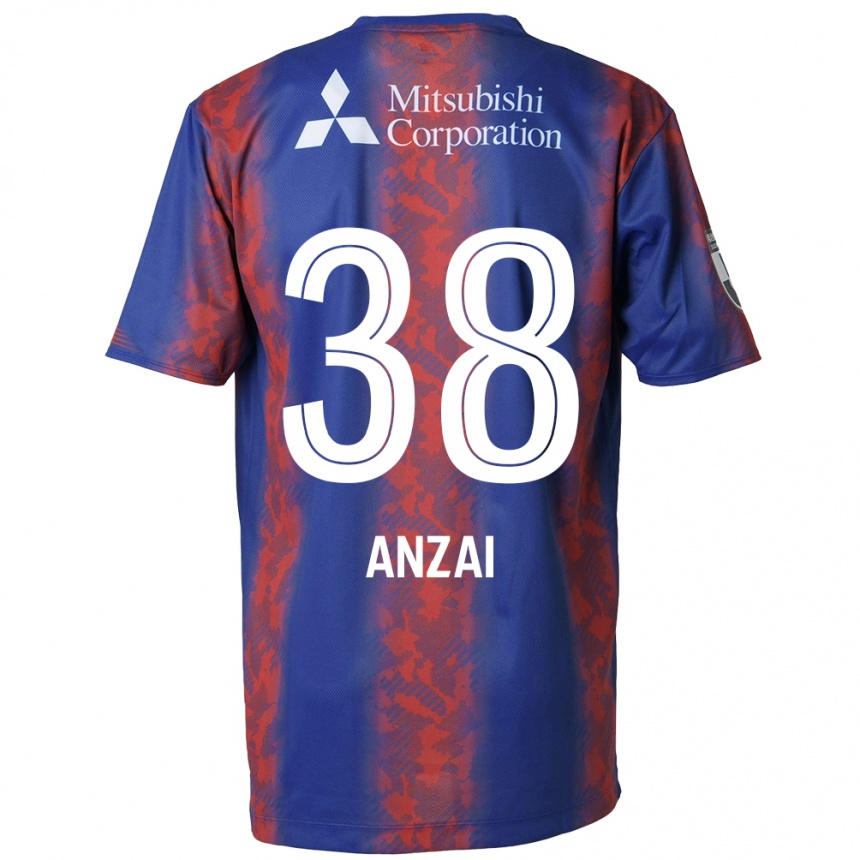 Kids Football Soma Anzai #38 Blue Red Home Jersey 2024/25 T-Shirt Za