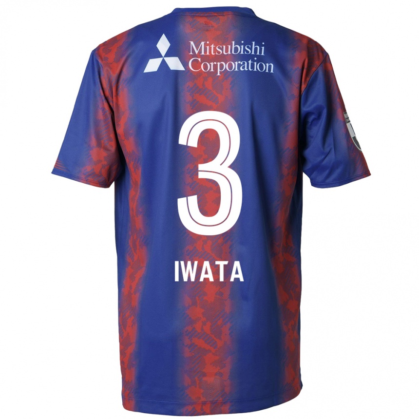 Kids Football Yuki Iwata #3 Blue Red Home Jersey 2024/25 T-Shirt Za