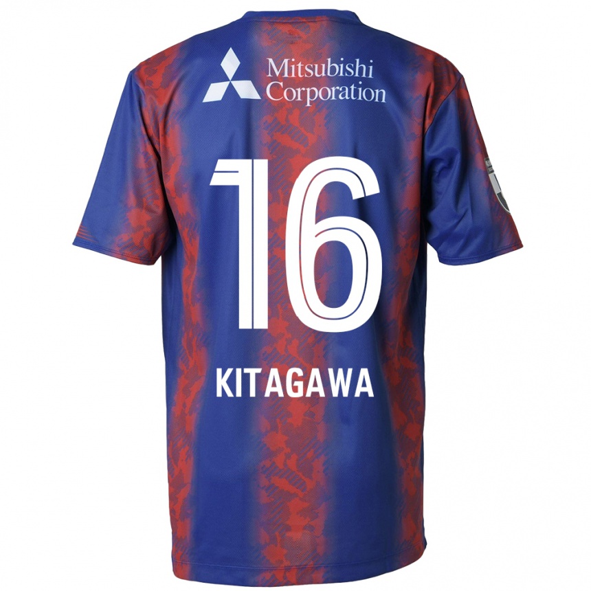 Kids Football Rento Kitagawa #16 Blue Red Home Jersey 2024/25 T-Shirt Za