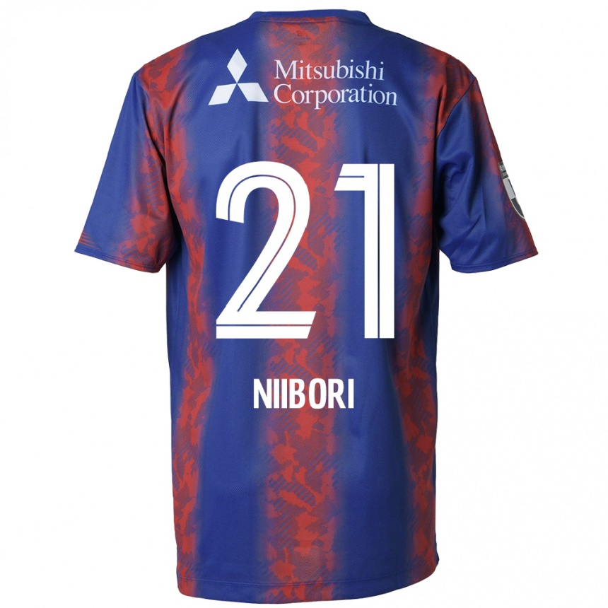 Kids Football Keita Niibori #21 Blue Red Home Jersey 2024/25 T-Shirt Za