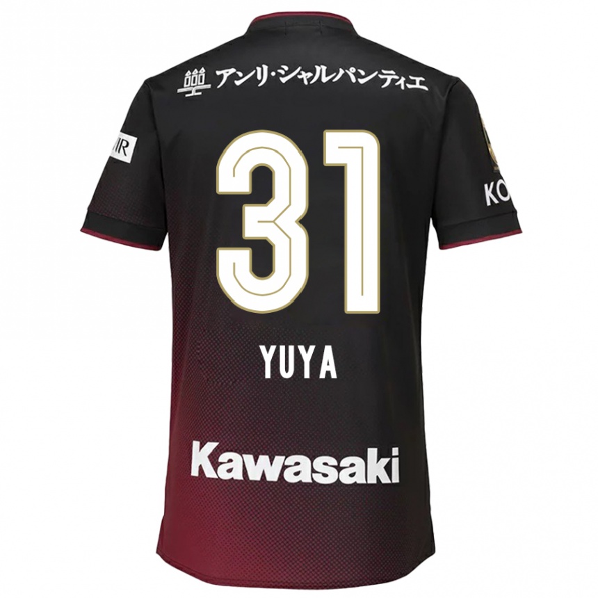 Kids Football Yuya Nakasaka #31 Black Red Home Jersey 2024/25 T-Shirt Za