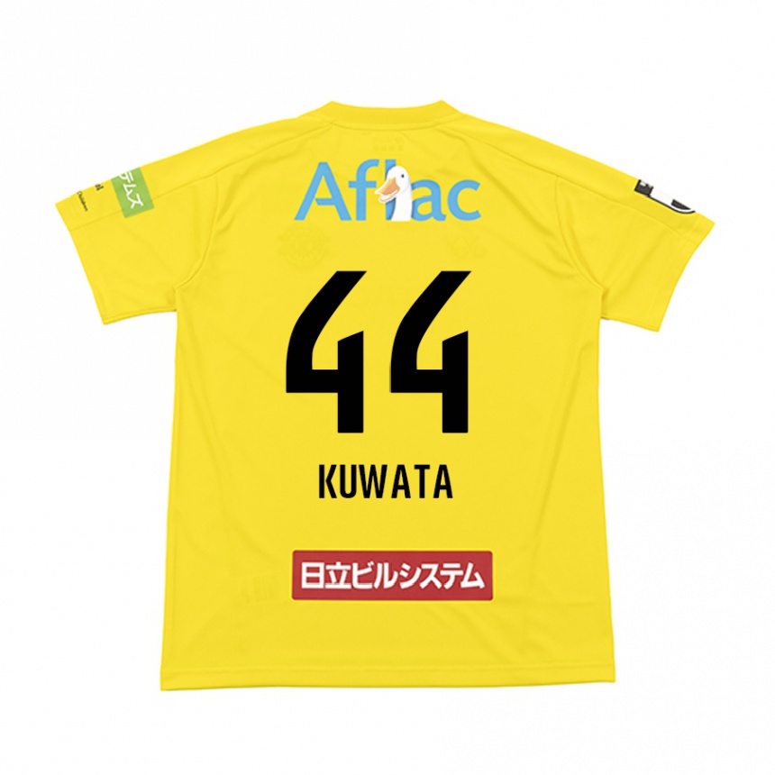 Kids Football Taisei Kuwata #44 Yellow Black Home Jersey 2024/25 T-Shirt Za