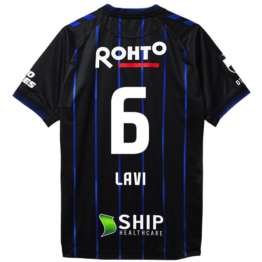 Kids Football Neta Lavi #6 Black Blue Home Jersey 2024/25 T-Shirt Za