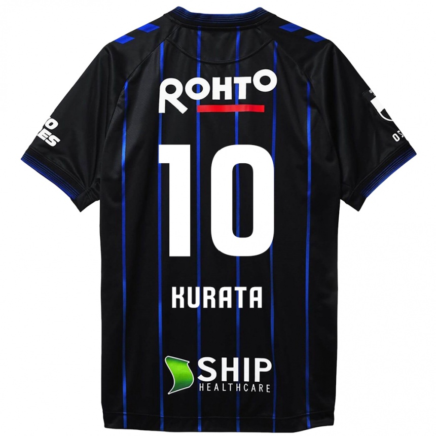 Kids Football Shu Kurata #10 Black Blue Home Jersey 2024/25 T-Shirt Za