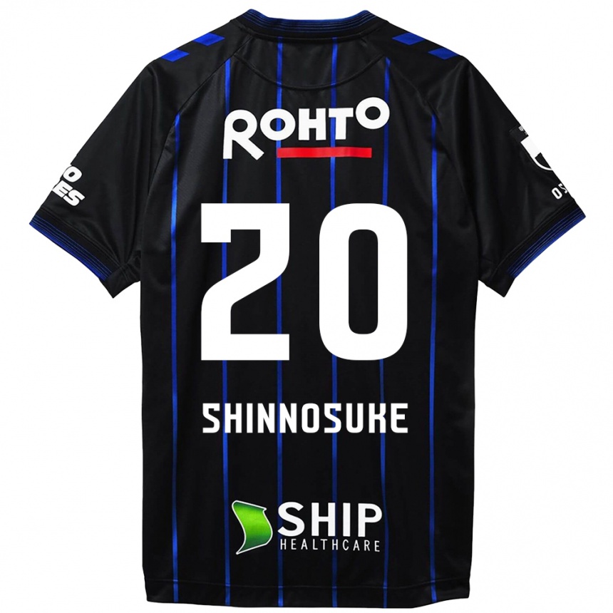 Kids Football Shinnosuke Nakatani #20 Black Blue Home Jersey 2024/25 T-Shirt Za