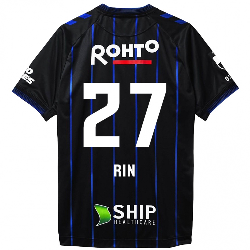 Kids Football Rin Mito #27 Black Blue Home Jersey 2024/25 T-Shirt Za