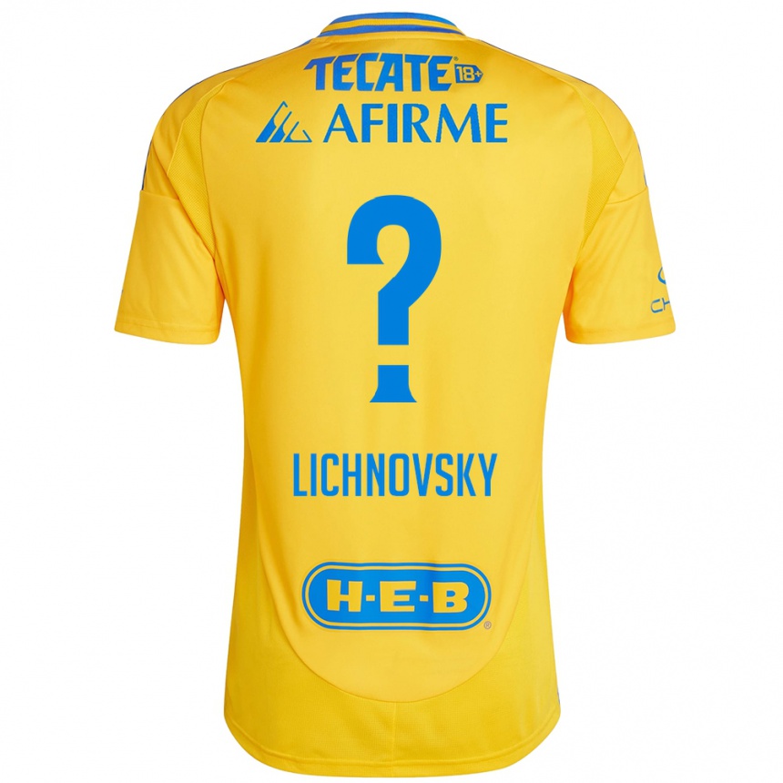 Kids Football Igor Lichnovsky #0 Gold Yellow Home Jersey 2024/25 T-Shirt Za