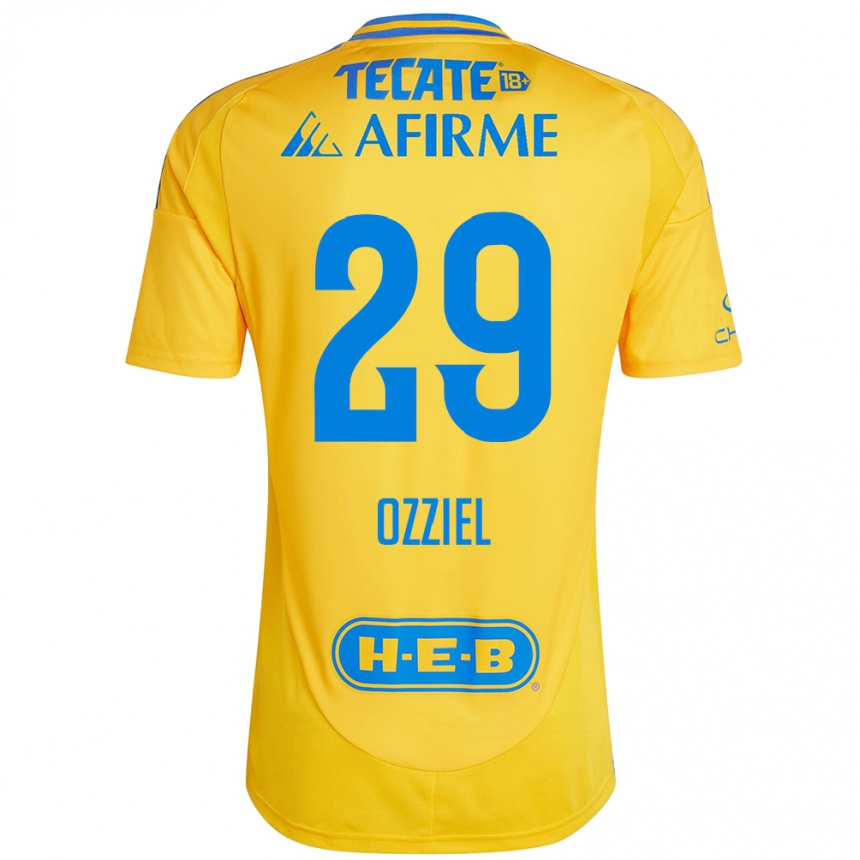 Kids Football Ozziel Herrera #29 Gold Yellow Home Jersey 2024/25 T-Shirt Za