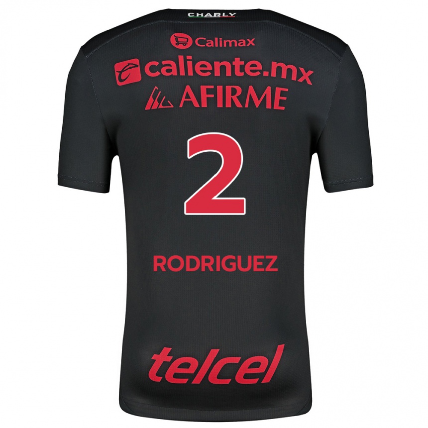 Kids Football Antonio Rodríguez #2 Black Red Home Jersey 2024/25 T-Shirt Za